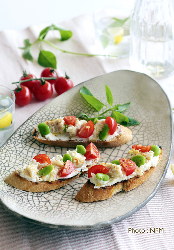 Recette Bruschetta printanière à la roussette