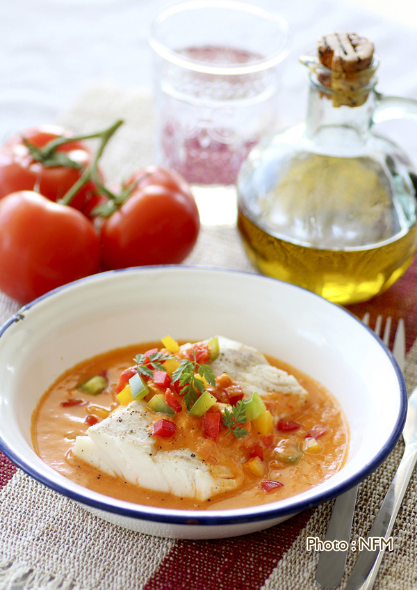 Recette Cabillaud froid vinaigrette tomate