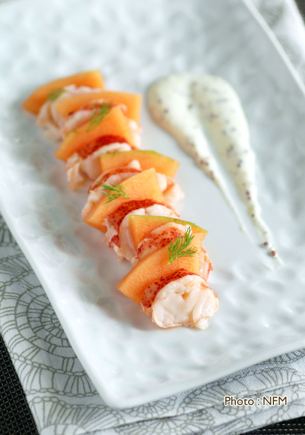 Recette Homard et tranches de melon