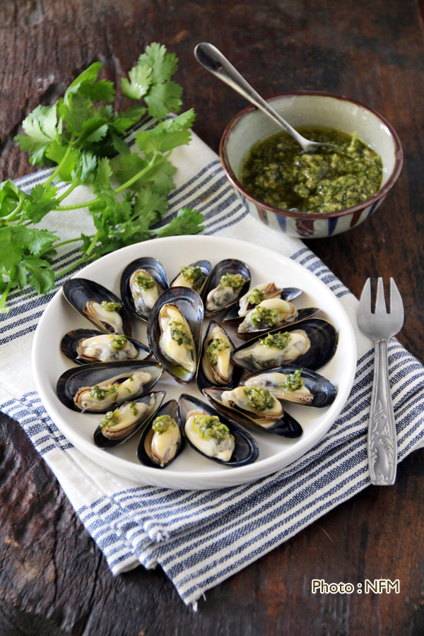 Recette Moule Barfleur Pesto de coriandre