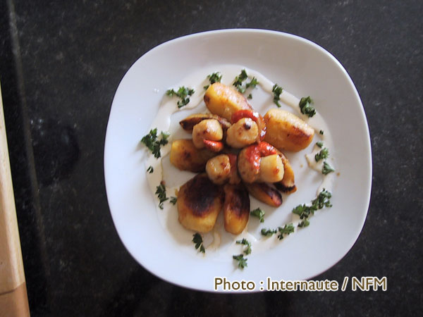 Recette Coquille Saint-Jacques marmelade pommes persil