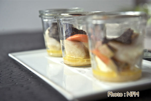 Recette Coquille Saint-Jacques en pot verre truffe foie gras