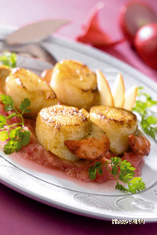 Recette Coquille Saint-Jacques pomme oignon