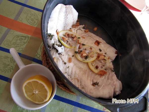 Recette Lieu jaune poché beurre de citronnelle