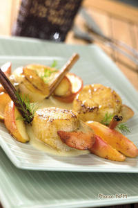 Recette Coquille Saint-Jacques pommes cannelle